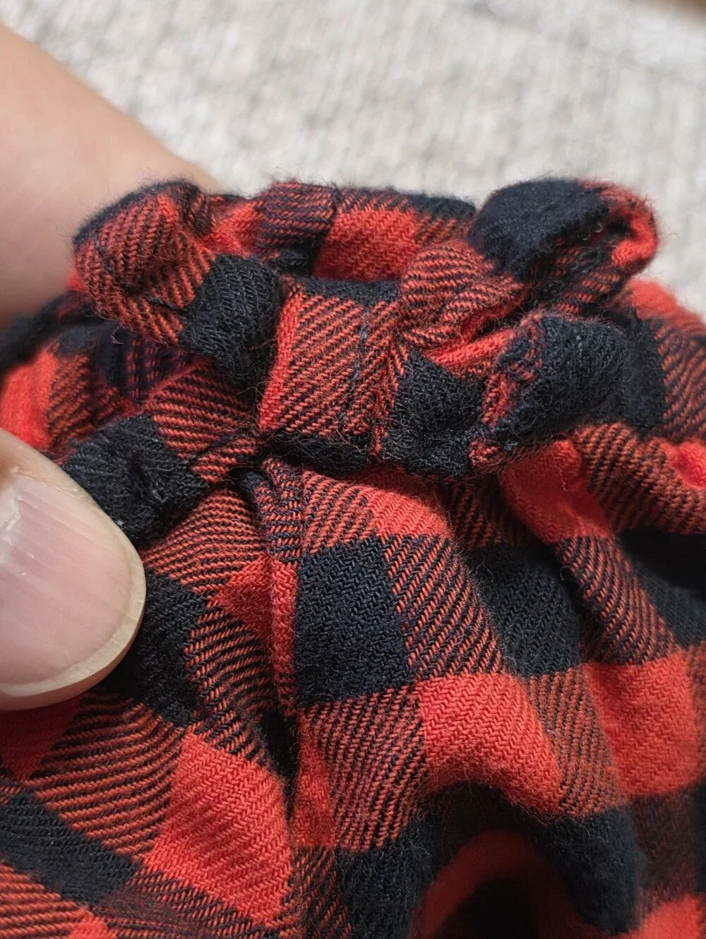 Carter's Buffalo Plaid Long Sleeve Pullover Top Red & Black Size 18M